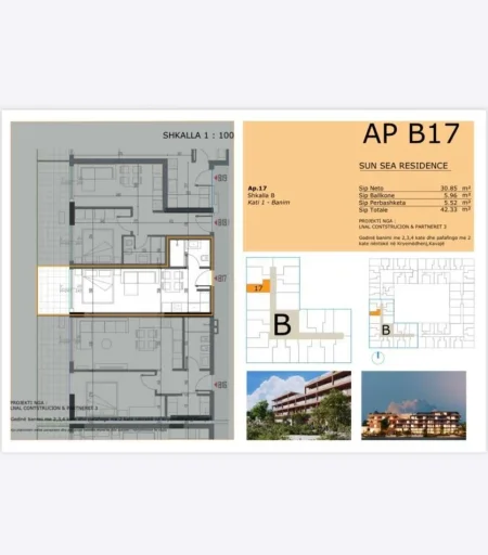 Durres, shitet garsonier 1+1 Kati 2, 43 m² 50.796 € (Golem)