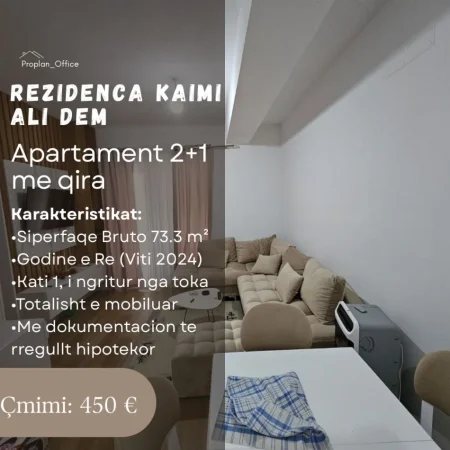 Tirane, jepet me qera 2+1 Kati 1, 74 m² 450 € (Rruga Pasho Hysa)