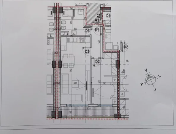 Tirane, shitet apartament 1+1+Ballkon Kati 9, 83 m² 138.600 € (Kupola - Laprak)