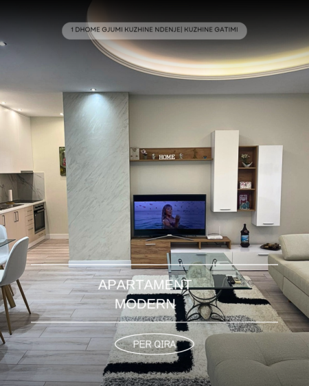 Tirane, jepet me qera apartament 1+1+Ballkon Kati 9, 70 m² 900 € (Rruga kosovareve)