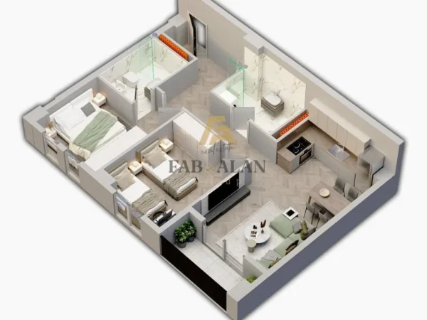 Tirane, shitet apartament 2+1 Kati 7, 97 m² 96.700 € (Univers City, QTU)