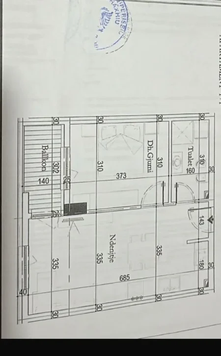 Tirane, shitet apartament 1+1 Kati 3, 60 m² 85.000 € (Laprake)
