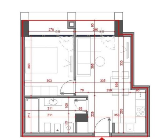 Tirane, shitet apartament 1+1+BLK Kati 8, 60 m² 83.440 Euro (Rruga Riza Cerova)