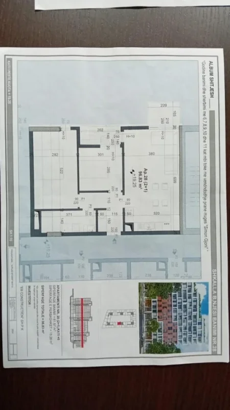 Tirane, shes apartament 2+1+Ballkon Kati 5, 97 m² 145.000 € (fusha aviacionit)