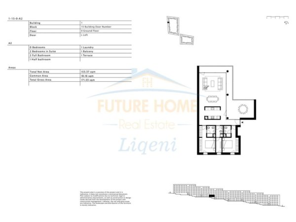 Tirane, shitet apartament 2+1+Ballkon Kati 1, 171 m² 274.488 € (MJULL BATHORE)
