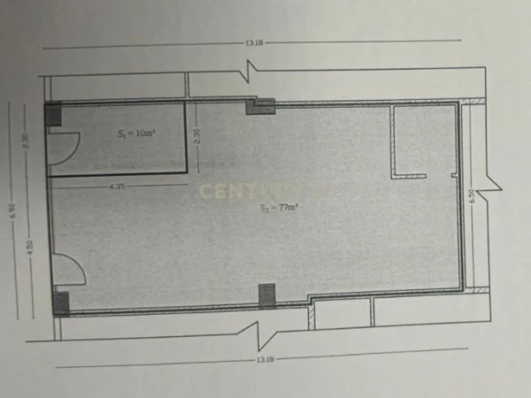 Tirane, jepet me qera ambjent biznesi Kati 1, 97 m² 500 € (kodra e diellit)