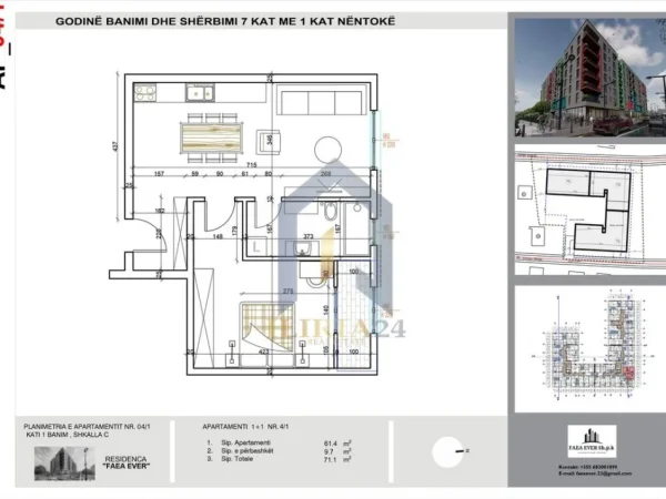 Tirane, shes apartament 1+1 Kati 1, 71 m² 78.000 € (Rruga Lidhja e Prizrenit ne Paskuqan)