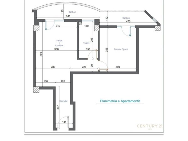 Tirane, shitet apartament 1+1+Ballkon Kati 7, 58 m² 174.000 € (Rruga e Kavajës, Pranë Qendrës së Tiranës)