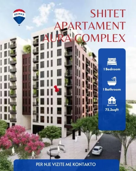 Tirane, shitet apartament 1+1 Kati 8, 75 m² 124.000 € (Dritan Hoxha)