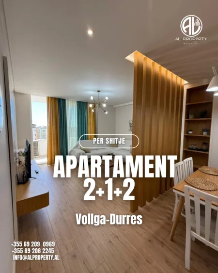 Shitet Apartament 2+1+2+ post parkimi ,  me pamje deti,Vollga – Durres