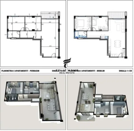 Tirane, shitet apartament 2+1+Ballkon Kati 1, 100 m² 152.000 € (FRESK)