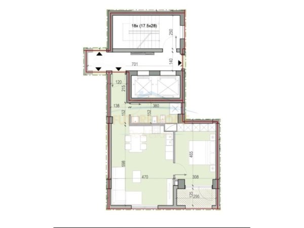 Tirane, shitet apartament 1+1+Ballkon Kati 3, 76 m² 118.500 € (Fusha e Aviacionit, LIV Residence)