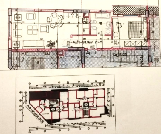 Tirane, shitet apartament 1+1 Kati 6, 69 m² 55.000 € ( SHITET OKAZION SUPER APARTAMENT 1+1 NE KAMËZ)