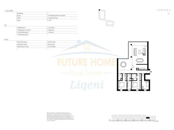 Tirane, shitet apartament 3+1+Ballkon Kati 2, 172 m² 328.285 € (Mjull Bathore)