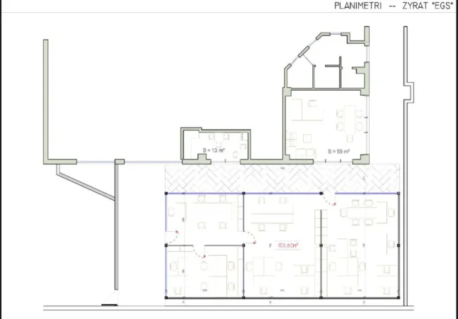 Tirane, jepet me qera zyre Kati 0, 222 m² 4.000 € (rruga Janos Hunyadi,)