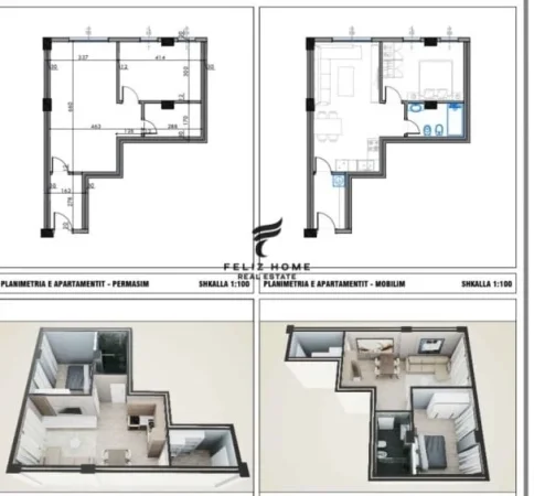 Tirane, shitet apartament 2+1+Ballkon Kati 1, 60 m² 90.000 € (FRESK)