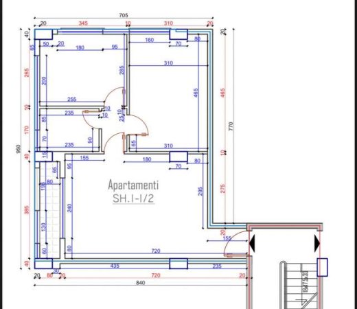 Tirane, shitet apartament 2+1 Kati 1, 73 m² 87.000 Euro (Rruga Aleksander Moisiu)