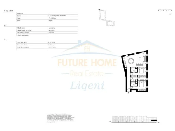 Tirane, shitet apartament 2+1 Kati 1, 111 m² 199.782 € (By Long Hill Residences Mjull-Bathore, Tiranë.)