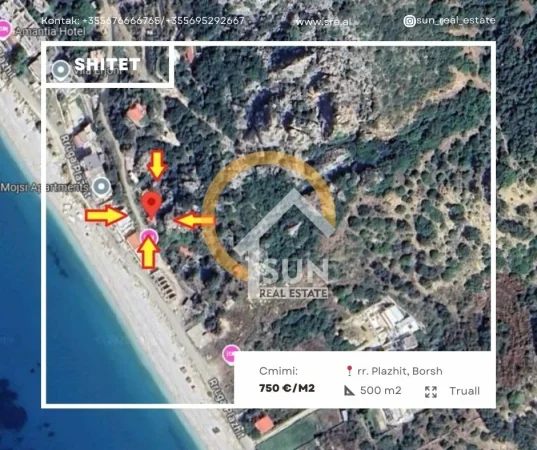 Vlore, shitet truall , 500 m² (RR. PLAZHIT, BORSH)