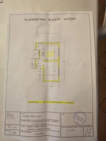 Tirane, shitet apartament 1+1 Kati 4, 45 m² 130.000 € (Posta Shqiptare , Qender)