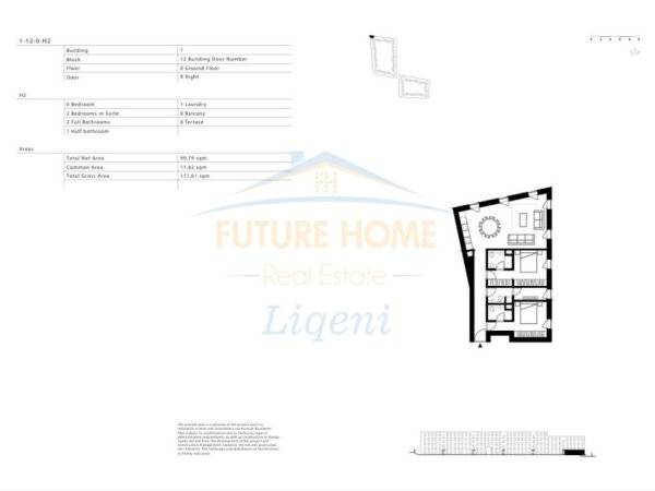 Tirane, shitet apartament 2+1+Ballkon Kati 0, 111 m² 200.899 € (MJULL BATHORE)
