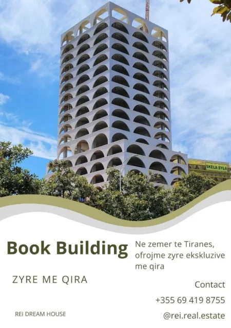 Tirane, jepet me qera zyre Kati 6, 285 m² 35 € (Book Building, Qender)