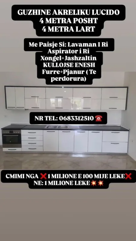 Tirane, shes Guzhina te reja Akreliku Bashk me Paisje 1.001 €