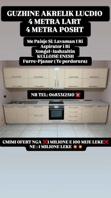 Tirane, shes Guzhina te reja Akreliku Bashk me Paisje 1.001 €