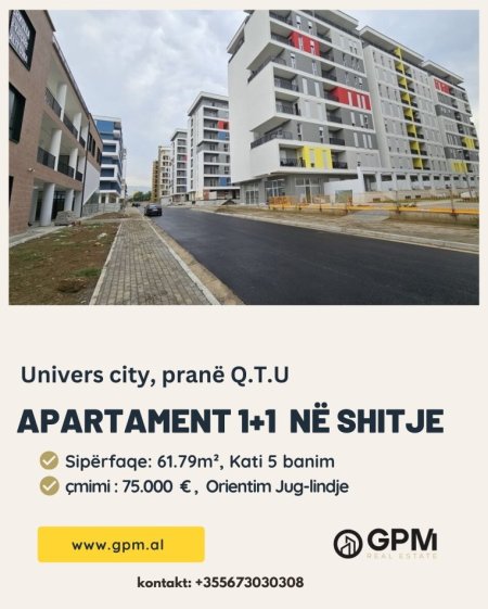 Shqiperi, shitet 1+1 Kati 5, 75.000 € 