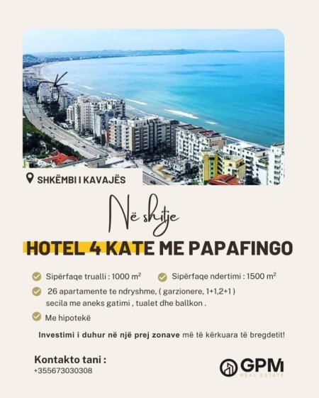 Durres, shitet hotel , 1.000 m² (Shkembi i Kavajes)