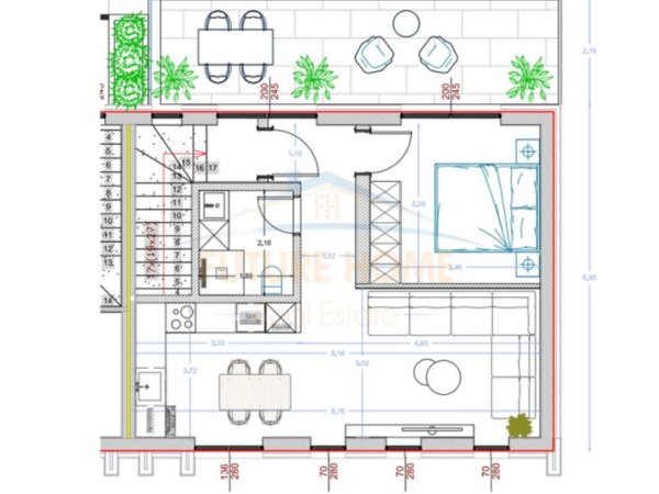 Tirane, shitet apartament 1+1+Ballkon Kati 3, 78 m² 144.900 € (Farke)