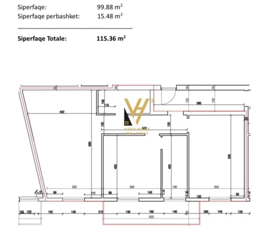 Tirane, shitet apartament 2+1+Ballkon Kati 5, 115 m² 180.000 € (SAUK)