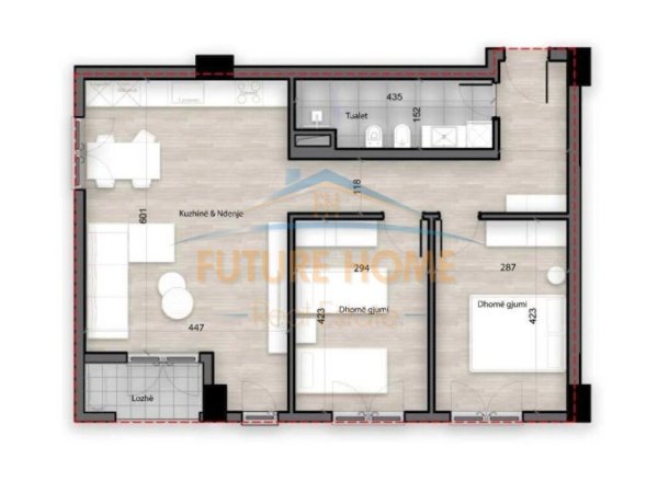 Tirane, shitet apartament 2+1 Kati 6, 104 m² 156.000 € (Rruga e Kokonozëve)
