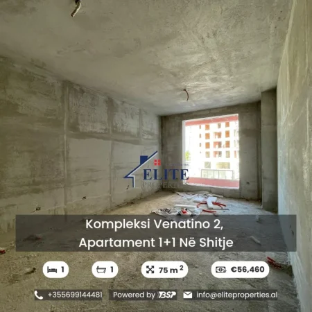 Tirane, shitet apartament 1+1+Ballkon Kati 5, 75 m² 56.460 € (Rruga skenderbeu kamez)