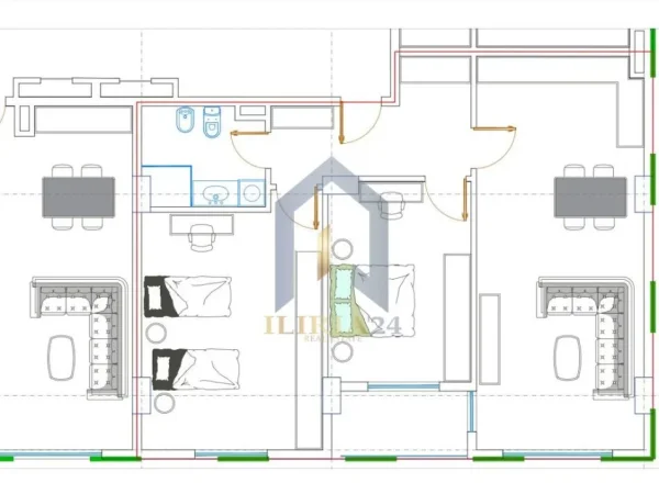 Tirane, shes apartament 2+1+Ballkon Kati 1, 114 m² 113.710 € ("Paskuqan")
