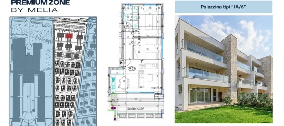Gjiri Lalezit | Hamallaj, shitet apartament 2+1+Ballkon Kati 3, 104 m² 338.000 € (SAN PITRO RESORT)