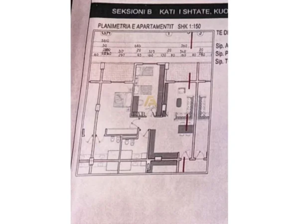 Tirane, shitet apartament 2+1 Kati 7, 128 m² 115.300 € (Kamez, perballe Oslos)