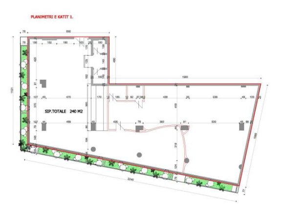 Tirane, shitet dyqan Kati 1, 260.40 m² 260400 Euro (Yzberisht)