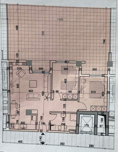 Tirane, jepet me qera Penthouse 2+1+BLK Kati 1, 155 m² 40.000 Leke