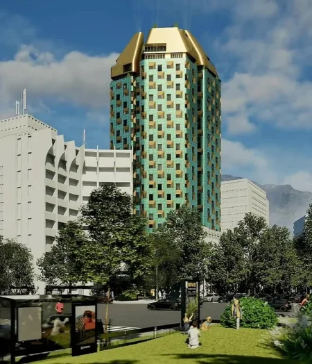 Tirane, shitet apartament 1+1+Ballkon Kati 12, 75 m² 250.000 € (Pazari i Ri)