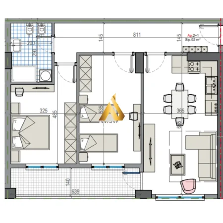 Tirane, shitet apartament 2+1+Ballkon Kati 2, 104 m² 83.000 € (rruga teuta)