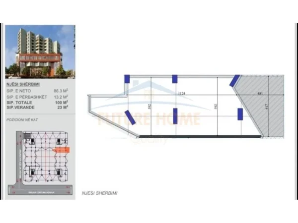 Tirane, shitet ambjent biznesi Kati 2, 100 m² 485.850 € (Dritan Hoxha)