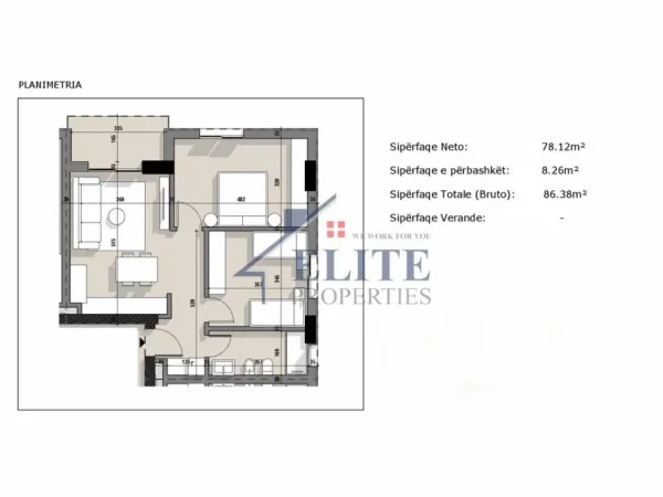 Tirane, shitet apartament 2+1+Ballkon Kati 3, 86 m² 129.570 € (Rruga 5 maji)