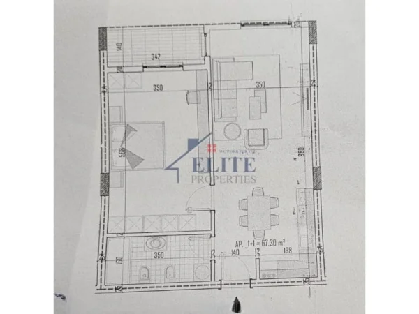 Tirane, shitet apartament 1+1+Ballkon Kati 4, 78 m² 74.166 € (Paskuqan)