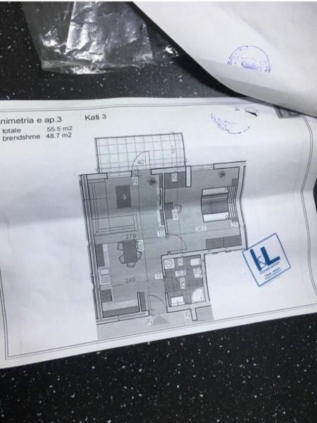 Tirane, shitet apartament 1+1+Ballkon Kati 4, 55 m² 75.000 € (UNAZA E MADHE)
