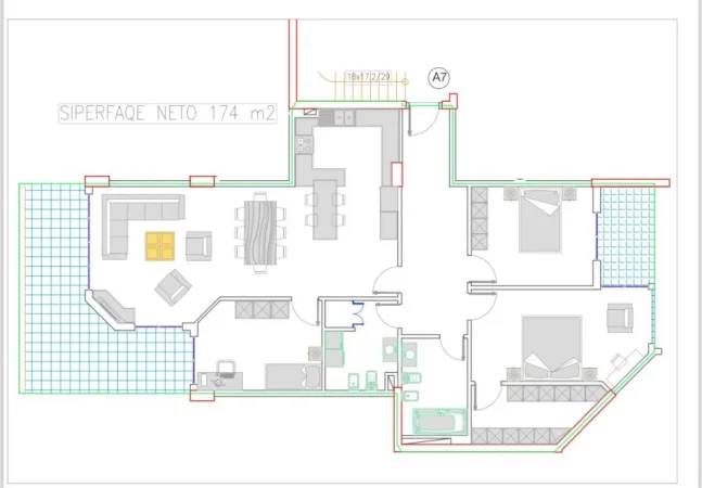 Tirane, shes apartament 3+1+Aneks+Ballkon Kati 2, 195 m² 340.000 € (Kopshti Botanik)