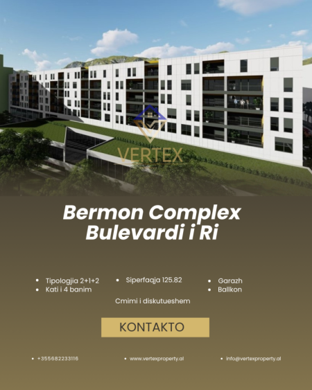 Tirane, shitet apartament 2+1+Ballkon Kati 4, 125 m² (Rruga Dine Hoxha)