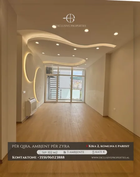 Tirane, jepet me qera zyre Kati 2, 101 m² 1.000 € (Kika 2 Komuna e parisit)