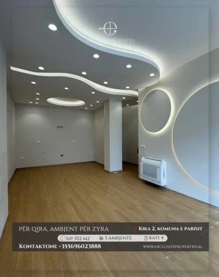 Tirane, jepet me qera zyre Kati 2, 101 m² 1.000 € (Kika 2 Komuna e parisit)