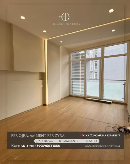 Tirane, jepet me qera zyre Kati 2, 101 m² 1.000 € (Kika 2 Komuna e parisit)